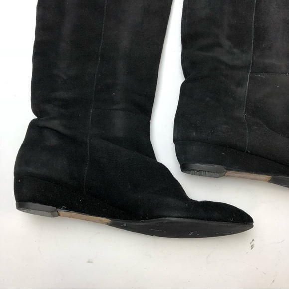 Women’s Boots in Black Suede Low Heel Loeffler Randal - Picture 2 of 11